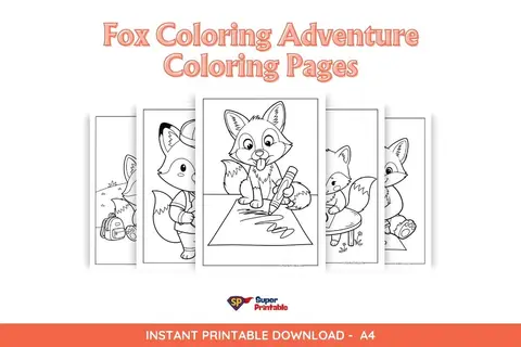 20 Fox Coloring Adventure Coloring Pages