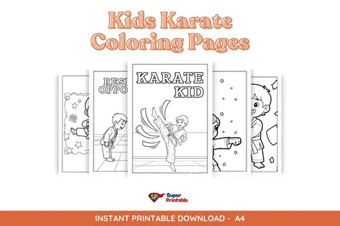 20 Kids Karate Coloring Pages