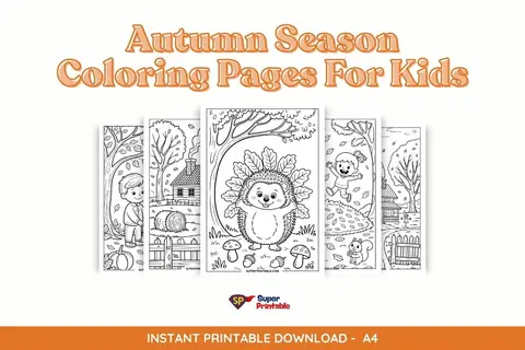 Autumn Season Coloring Pages For Kids
