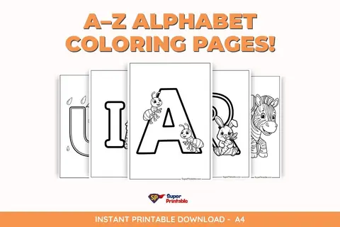 A–Z Alphabet Coloring Pages