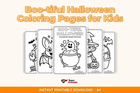 Boo-tiful Halloween Coloring Pages for Kids