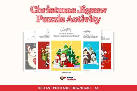 10+ Christmas Jigsaw Puzzle Activity
