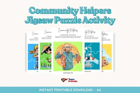 10+ Community Helpers Jigsaw Puzzle Activity