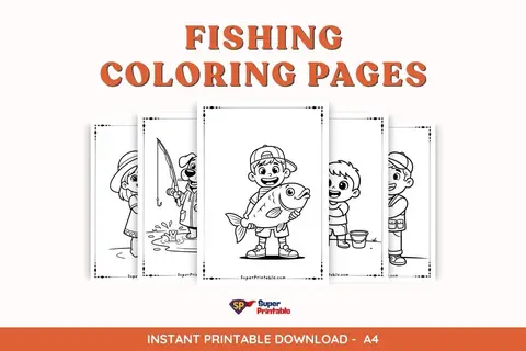 50 Fishing Coloring Pages: Fun & Easy Printables for Kids