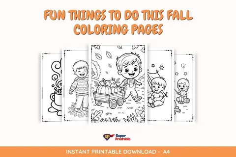 60+ Fun Things to Do This Fall Coloring Pages