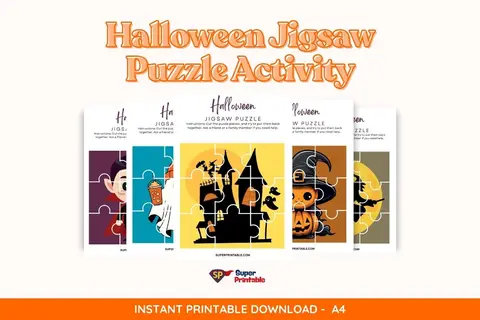 Halloween Jigsaw Puzzle Activity