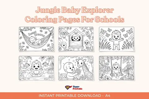 10+ Jungle Baby Explorer Coloring Pages For Schools
