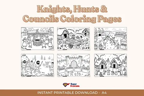 35+ Knights, Hunts & Councils Coloring Pages