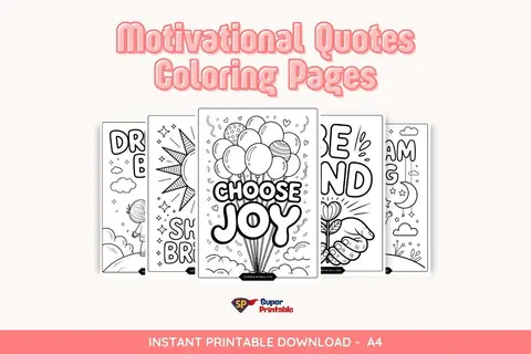 10 Motivational Quotes Coloring Pages