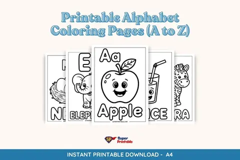 Printable Alphabet Coloring Pages