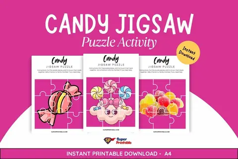 10+ Candy Jigsaw Puzzle Activity Feature Image