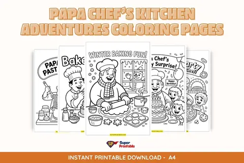 12+ Papa Chef’s Kitchen Adventures Coloring Pages