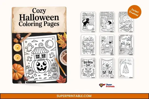 15+ Cozy Halloween Nights Coloring Pages