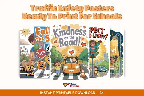 20+ Traffic Safety Posters Ready To Print For Schools Feature Image