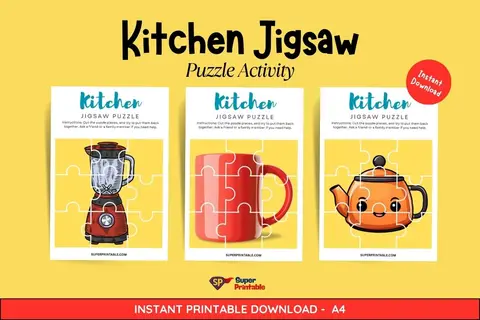 30 Kitchen Jigsaw Puzzle Activity Feature Image
