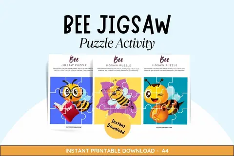 10+ Bee Jigsaw Puzzle Activity