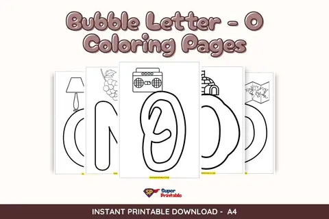 Bubble Letter - O Coloring Pages Feature Image
