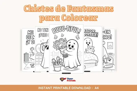 10+ Chistes de Fantasmas para Colorear