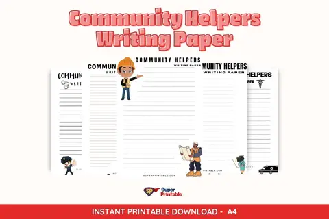 10+ Community Helpers Writing Paper