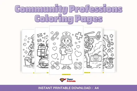 30+ Community Professions Coloring Pages