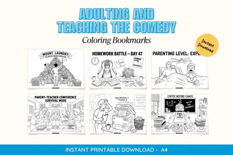10 Adulting and Teaching The Comedy Coloring Book