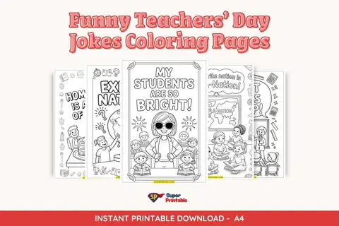 Funny Teachers’ Day Jokes Coloring Pages