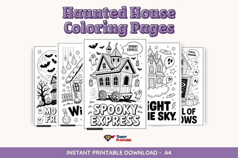 Haunted House Coloring Pages