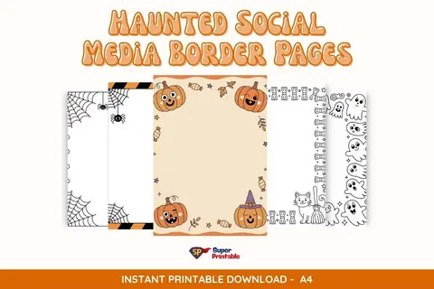 8 Haunted Social Media Border Pages