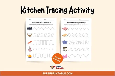 Kitchen Tracing Activity