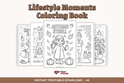 50 Lifestyle Moments Coloring Book