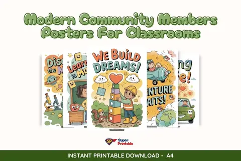 Modern Community Members Posters For Classrooms Feature Image