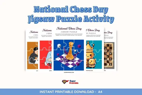 National Chess Day Jigsaw Puzzle Activity
