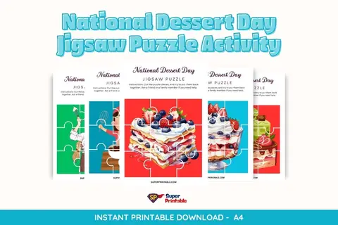 National Dessert Day Jigsaw Puzzle Activity
