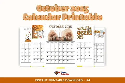 9 October 2025 Calendar Printable