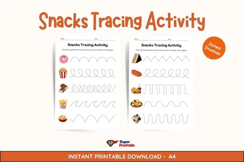 Snacks Tracing Activity