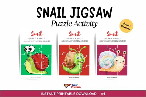Snail Jigsaw Puzzle Activity Feature Image