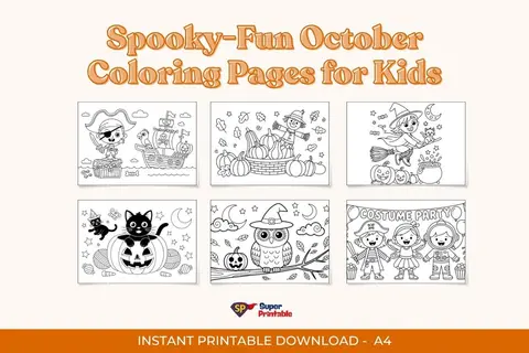 15+ Spooky-Fun October Coloring Pages for Kids