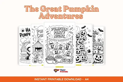 The Great Pumpkin Adventures: A Halloween Coloring Book for Kids