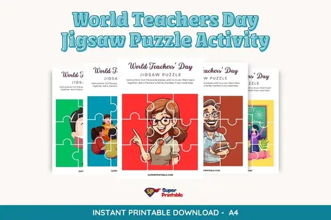15+ World Teachers Day Jigsaw Puzzle Activity