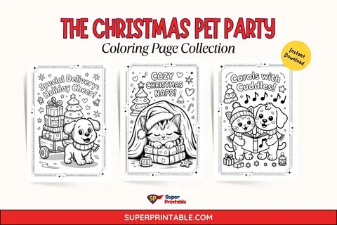 The Christmas Pet Party Coloring Collection