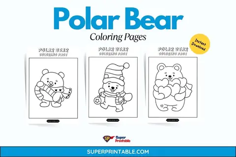 20 Polar Bear Coloring Pages