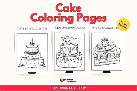 30 Cake Coloring Pages