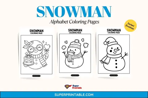 40 Snowman Coloring Pages Feature Image