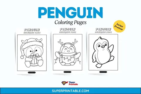 45 Penguin Coloring Pages