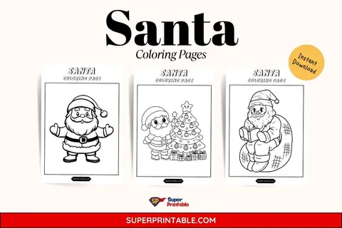 50 Santa Coloring Pages