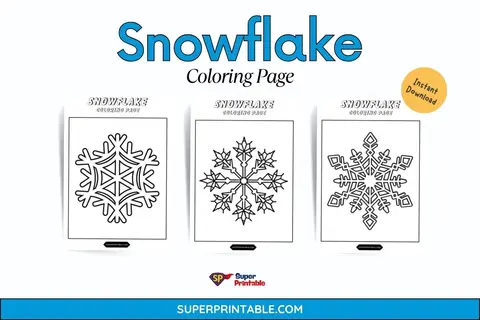 50 Snowflake Coloring Pages