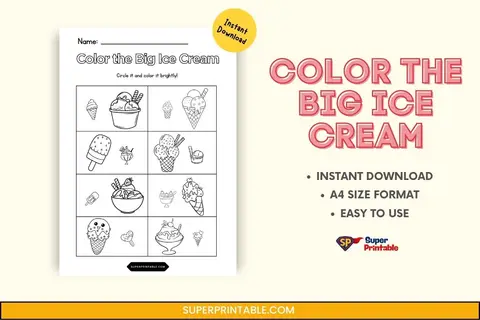 Color the Big Ice Cream