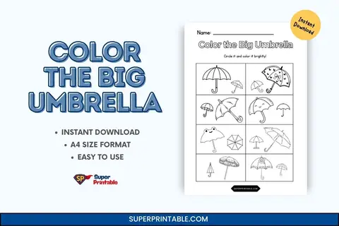 Color the Big Umbrella Feature Image