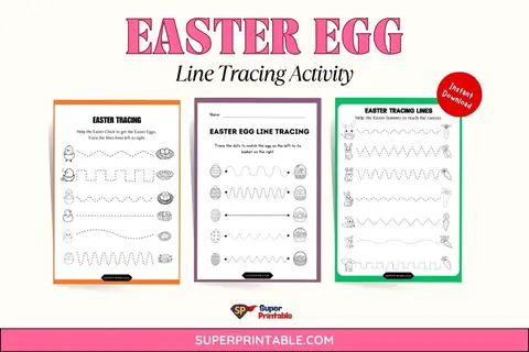 Easter Egg Line Tracing Activity
