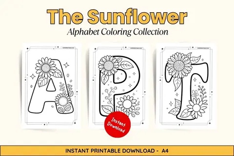 The Sunflower Alphabet Coloring Collection
